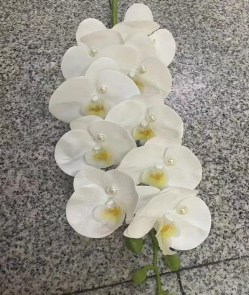 Pearl Version: Long Stem 9- Head Phalaenopsis (4 Large, 5 Medium)
