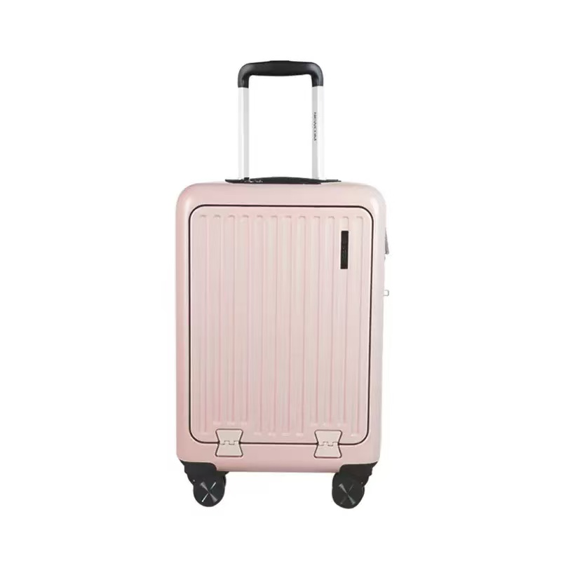 NEWCOM/Women's Front-Opening Luggage - 2025 New Style, 20-Inch Carry-On, Lightweight & Multi-Functional Rolling Suitcase - Image 4