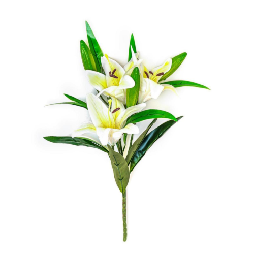 Artificial Flower Lily-Hand-tied 3 Flowers 3 Buds