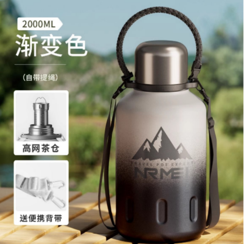 NRMEI–Triumph Thermos Cup 2000ml Black-White Gradient