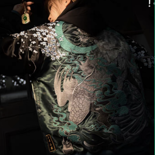 Three Departments Six Ministries – Qilin Moon Gazing Dark Green Jacket