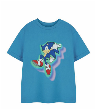 Sonic The Hedgehog T-Shirt | Blue Cartoon Graphic Tee | Classic Game Character Print | Kids Cotton Casual Top | Retro Gaming Summer Shirt | Soft Short Sleeve Daily Wear